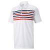 Puma Grint pánske polo tričko White/Navy/Red XL