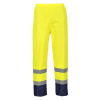 Portwest H444 Hi-Vis Classic Rain Reflexné nepremokavé nohavice žltá/tmavomodrá L