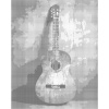 ZUTY Bodkovanie - GITARA V ABSTRAKCII Rámovanie: vypnuté plátno na rám, Rozmer: 80x100 cm