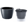 Prosperplast MAZE Kvetináč nízky s vkladom 37,5cm, antracit DLMZ400