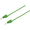 VOLTCRAFT MSB-300 merací kábel lamelový zástrčka 4 mm silikon 1.00 m zelená 1 ks; MSB-300-1-GR