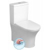 DARIO RIMLESS WC kombi misa s nádržkou, spodný/zadný odpad, biela