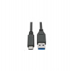 PremiumCord kabel USB-C - USB 3.0 A (USB 3.2 generation 2, 3A, 10Gbit/s) 0.15m (ku31ck01bk)