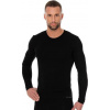 Brubeck LS01120A Pánské tričko s dlouhým rukávem, černé XXL