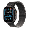 Apple Watch Ultra 2 GPS + Cellular 49mm Černý titan s černým titanovým milánským tahem - M