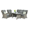 Záhradná zostava z umelého ratanu TRIVENTO DINING 3 Melange