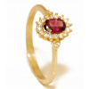 Krúžok 585 zlato PRÍRODNÝ GRANÁT , cubic Zirconia (Krúžok 585 zlato PRÍRODNÝ GRANÁT , cubic Zirconia)