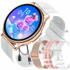 DEVILL Bianka ružové inteligentné hodinky + 7 ďalších produktov (SMARTWATCH DÁMSKE HODINKY POĽSKÉ MENU VYVOLÁVANIE FUNKCIE CHYTRÉ HODINKY PULZ)