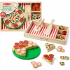 Melissa & Doug Drevená PIZZA na suchý zips, sada 36 doplnkov - Malý Kuchár