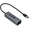 i-tec USB 3.0 Metal HUB 3 Port + Gigabit Ethernet Adapter U3METALG3HUB