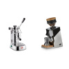 La Pavoni Professional Lusso + Eureka Mignon Single Dose, Chrome & Oak