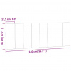 vidaXL Vankúš na čelo postele bledosivý 140 cm zamat - Light grey - 87112-249229