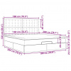 vidaXL Osmanský rám postele s matracom biela 180x200 cm umelá koža - Biela - 233228-245305
