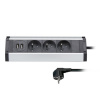 Predlžovací prívod 3 zásuvky 1,5m SOLIGHT PP104USB