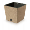 Kvetináč Prosperplast FURU SQUARE LOW ECO WOOD 24 cm naturo