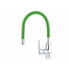 BALLETTO Batéria stojanková, flexibilné horné rameno zelené, 550mm, lesklý chróm 81124