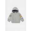 United Colors of Benetton mikina na zips s kapucňou detská bavlnená 3PLGG504E.P.Stagionale sivá 90