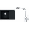 Set Franke G251O (dřez CNG 611-78 TL/2 Onyx, levý + baterie FS 3230.031 LINA SMART Chrom) 114.0700.689