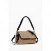 Dámská kabelka DESIGUAL 25SAXO08 1014 BAG HALF LOGO RAFFIA VENECIA 3.0 1014 WHITE velikost U