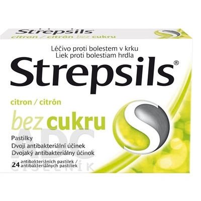 Strepsils Citrón bez cukru pas ord 1x24 ks