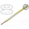 Vodič LgY lanko Cu 0,35mm2 bielo-žltá PVC 300/500V 200m