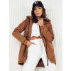 Trendy dámska parka v tmavo kamelovej farbe Henry