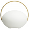 Prenosná stojaca lampa ORBIT 19 cm, zlatá, hliník, Umage