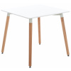 DesignShop Stôl drevený Viborg 80 natura biela 75 x 80 x 80 cm