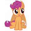 CUKROVÁ TLAČ jedlý obrázok na tortu Cukrová hmota My Little Pony Scootaloo 2+MENO