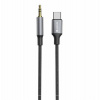 SWISSTEN AUDIO ADAPTÉR TEXTILE USB-C (samec) / 3,5 mm JACK (samec) 1,5M ČERNÝ (nahrazuje 73501303) 73502309 Swissten