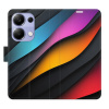 Flip pouzdro iSaprio - Xiaomi Redmi Note 13 Pro 4G / Poco M6 Pro 4G - Color Waves - kapsičky na karty (Knížkový flip kryt, obal, pouzdro iSaprio na mobil Xiaomi Redmi Note 13 Pro 4G / Poco M6 Pro 4G -