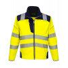 PORTWEST HI-VIS PW3 T402 / Reflexná softshellová bunda - HV žltá/námorná modrá L