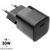 Mini sieťová nabíjačka FIXED s výstupom USB-C a podporou PD, 30 W, čierna FIXC30M-C-BK
