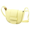Dámska kožená crossbody kabelka žltá pastelová Luka 25-049