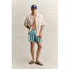 PLAVKY GANT BLOCK STRIPED SWIM SHORTS AQUA BLUE