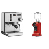 Rancilio Silvia E + Eureka Helios 65, ferrari red