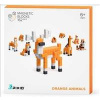 Pixio Magnetická stavebnica Orange Animals
