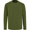 SOL'S | Imperial LSL Men, Pánske tričko s dl. rukávom, zelená dark khaki, 4XL