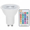 GU10 LED bodové svetlo 8W RGBW farebný pilot (GU10 LED bodové svetlo 8W RGBW farebný pilot)