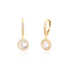 JVD SVLE0627SH2GO00 - Pozlátené visiace strieborné náušnice so zirkónmi
