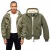 Bunda bomber s kožušinou Brandit s kapucňou CWU Olive 5XL