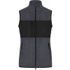 James & Nicholson | JN 1309, Dámska fleecová vesta, sivá carbon - čierna, XL