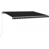 vidaXL Automatická markíza, LED a senzor vetra 350x250 cm antracitová