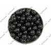 Sklenená korálka perleťová 8mm 10 ks - čierna