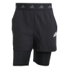 adidas Gym+ 2-in-1 pánske šortky Black/Black S