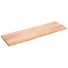 vidaXL Nástenná polica bledohnedá 200x60x(2-6) cm ošetrený masívny dub - Hnedá - 20582-162128