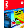 Etikety, 64x33,9 mm, farebné, zaoblené rohy, APLI, neónové oranžové, 480 etikiet/bal