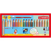 Pastelky STABILO woody 3 v 1, 18 farieb s strúhadlom a štetcom (4006381582971)