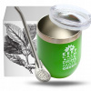 Termické matero pre Yerba Mate Green TermoLid Verde 350 ml + Bombilla 19 cm