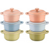 Staub Mini Cocotte Set 6-tlg. rund, Keramik, mehrfarbig